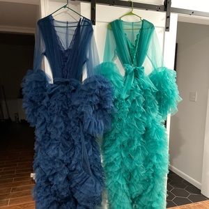 Boudoir Tulle Robe, size Small. Green.